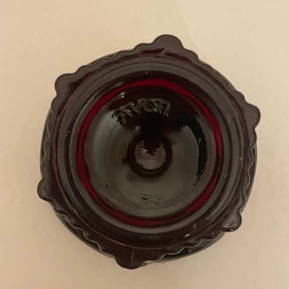 Vintage Avon Cape Cod Ruby Red Pedestal Sugar Dish - Picture 5 of 6